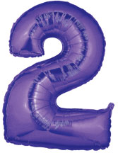 Number 2 Balloons Purple QN12602P